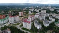 Aerial view of the small resort town of Truskavets in the Lviv region Ukraine Europe