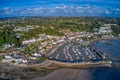 Aerial View of the small Village of St. Aubin, Jersey Royalty Free Stock Photo