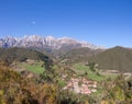 Aerial view of small villages