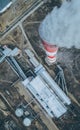 Aerial view smokestack