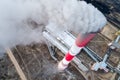 Aerial view smokestack