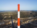 Aerial view smokestack