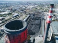 Aerial view smokestack