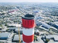 Aerial view smokestack