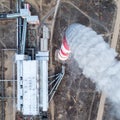 Aerial view smokestack