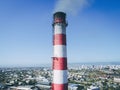 Aerial view smokestack