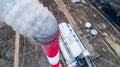 Aerial view smokestack