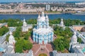 Aerial view Smolny cathedral in Saint Petersburg, Russia Royalty Free Stock Photo