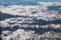 Aerial View of Snow-capped Mountain Range