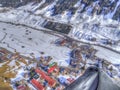 Aerial view of the Stubai Valley, Austrian Tyrol Royalty Free Stock Photo