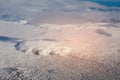 Aerial view snow covered mountain, Iceland Royalty Free Stock Photo