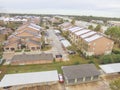 Aerial view snow covered apartment complex building in Texas, Am Royalty Free Stock Photo