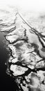 Aerial Photography Of Snowy River: Black And White Realism