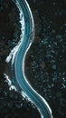 Aerial View of Snowy Road in Mountains, Australia Royalty Free Stock Photo