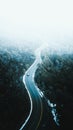 Aerial View of Snowy Road in Mountains, Australia Royalty Free Stock Photo