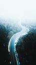 Aerial View of Snowy Road in Mountains, Australia Royalty Free Stock Photo