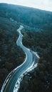 Aerial View of Snowy Road in Mountains, Australia Royalty Free Stock Photo