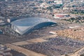 Aerial view of SoFi stadium and the LA Forum Royalty Free Stock Photo