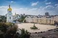 Aerial view of Sofiyivska Square and St Sophia Cathedral - Kiev, Ukraine