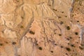 Aerial view of soil erosion