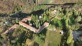 Aerial view of Sokolski Orthodox Monastery Holy Mother\'s Assumption, Gabrovo region, Bulgaria