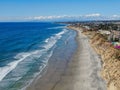 Aerial view of Solana Beach with pacific ocean, coastal city in San Diego County, California. USA Royalty Free Stock Photo