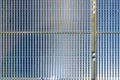 Aerial view of solar energy generating station Royalty Free Stock Photo