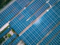 Aerial View of Solar Panel Farm Royalty Free Stock Photo