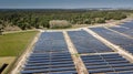 Aerial view of a solar panel park Royalty Free Stock Photo