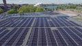 Solar panels on the roof of a building in Central Helsinki