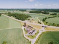 Aerial view of SolbergtÃÂ¥rnet rest stop Royalty Free Stock Photo