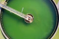 Aerial view of The Solid Contact Clarifier Tank type Sludge Recirculation in Water Treatment plant Royalty Free Stock Photo