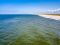 Aerial view of the Sondervig Beach in Denmark - Europe Royalty Free Stock Photo