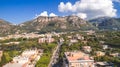 Aerial view of Sorrento city, Meta, Piano coast, Italy, street of mountains old city, tourism concept, Europe vacation Royalty Free Stock Photo