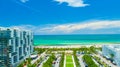 Aerial view city Miami Beach, South Beach, Florida, USA. Royalty Free Stock Photo