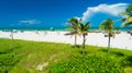 Aerial view city Miami Beach, South Beach, Florida, USA. Royalty Free Stock Photo