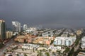 Aerial View South Beach Storm Royalty Free Stock Photo