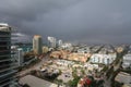 Aerial View South Beach Storm Royalty Free Stock Photo