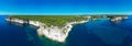 Aerial view of south coast of Menorca near Cala Galdana (Balearic Islands) Royalty Free Stock Photo