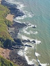 Aerial view of the South Devon coast Royalty Free Stock Photo