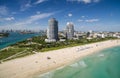 Aerial view of South Miami Beach Royalty Free Stock Photo