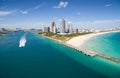 Aerial view of South Miami Beach Royalty Free Stock Photo