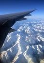 Aerial View of Southern Alps of New Zealand in Spring. Royalty Free Stock Photo