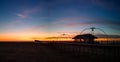 Aerial view of Southport Pier at sunset Southport Royalty Free Stock Photo