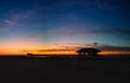 Aerial view of Southport Pier at sunset Southport Royalty Free Stock Photo