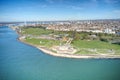 Aerial view of Southsea Castle common.