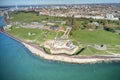 Aerial view of Southsea Castle on the seafront
