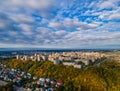 Aerial view of soviet block house district in Kaunas, called Silainiai