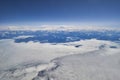 Aerial view of spain from the cockpit of an airplane Royalty Free Stock Photo