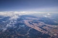 Aerial view of spain from the cockpit of an airplane Royalty Free Stock Photo